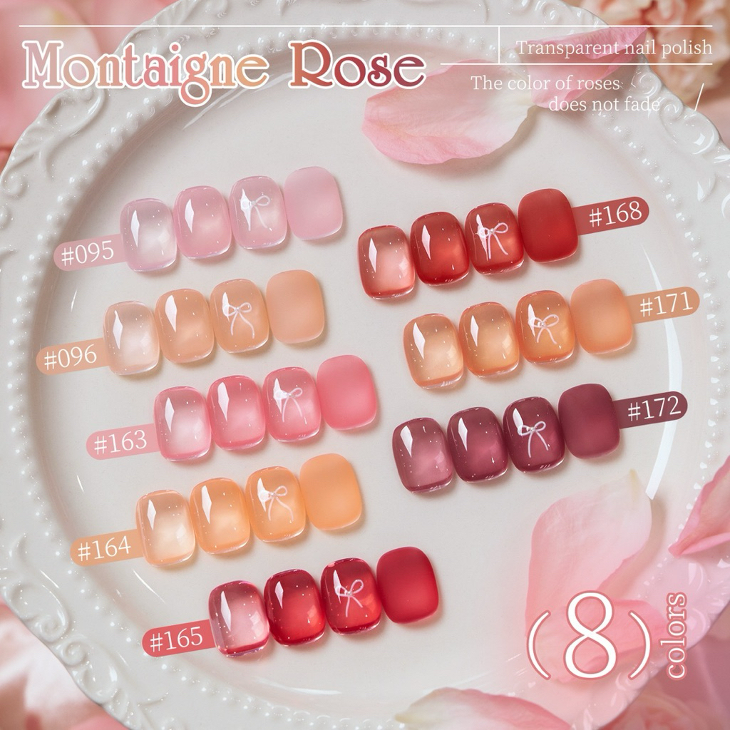 สีทาเล็บเจล MORDDA Montaigne Rose โทนสีไซรัปกุหลาบ สีสวย ขนาด 10ml สินค้าพร้อมส่ง - รูปที่ 3