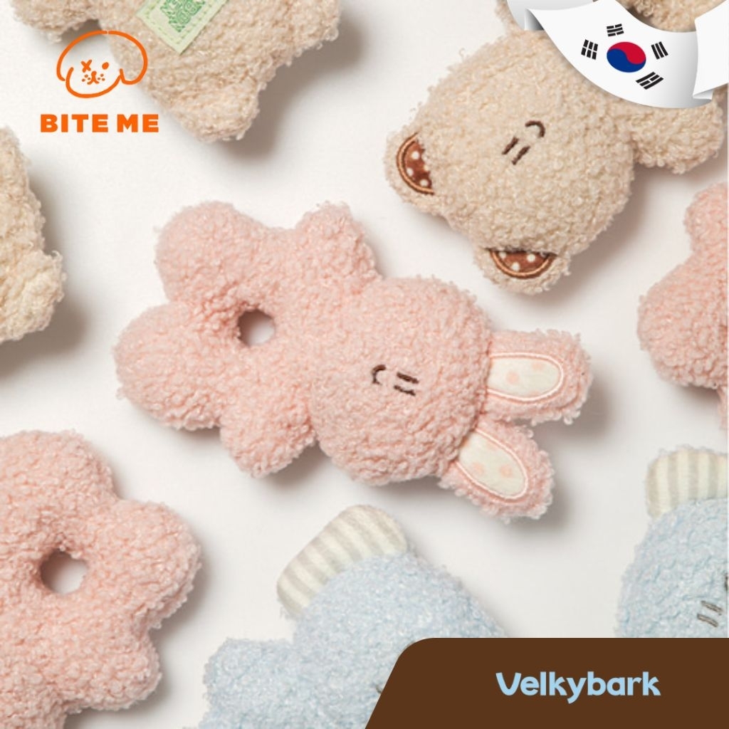 VELKYBARK [พร้อมส่ง] Bite me🇰🇷เกาหลี ของเล่นสัตว์เลี้ยง ของเล่นสุนัข มีเสียงปี้บๆ เสียงกรอบแกรบ