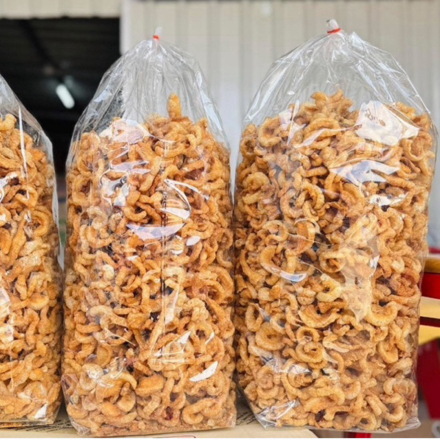 แคปหมูกระจกถุงใหญ่ขนาด 500กรัม-2กิโล กรอบใหม่ ไม่หืน(แพ็คสินค้า500กรัมทุกถุง)