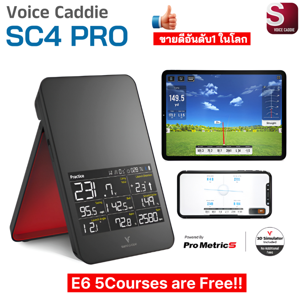 [🚚จัดส่งไว] Voice Caddie SC4 Pro Golf Launch Monitor [Thai Manual]