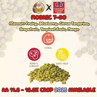 [2 Oz] ฮอปส์(Hops) ขนาดบรรจุ 2 Oz.(57 กรัม) - Crop Year 2024-2025 Amarillo,Citra,Mosaic,Cascade,Centennial,Cashmere, Man