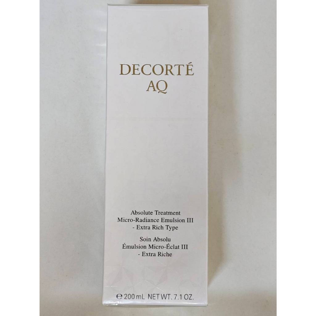 Decorte AQ Absolute Treatment Micro Radiance Emulsion III 200ml.
