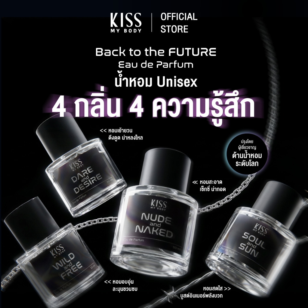 [ใหม่!] Kiss My Body EDP Back to the Future น้ำหอม Unisex ขนาด 50ml หอมยาวนานกว่า 10-12 ชั่วโมง