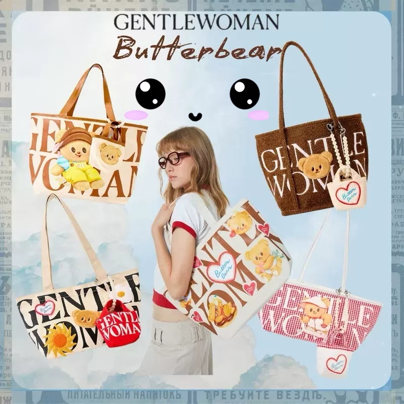 🧸Gentlewoman Butterbear กระเป๋าเกี๊ยว Dumpling Bag 💛พร้อมส่งไม่ต้องรอ💛 Hauler Shoulder Tote กระเป๋าสะพายไหล่ แท้จากช็อป