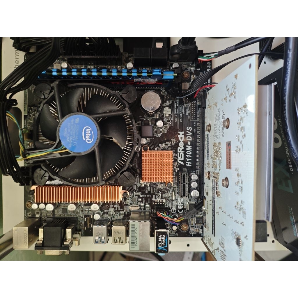 เมนบอร์ดเล็ก intel gen 6-7 H110m dvs + i3 7100