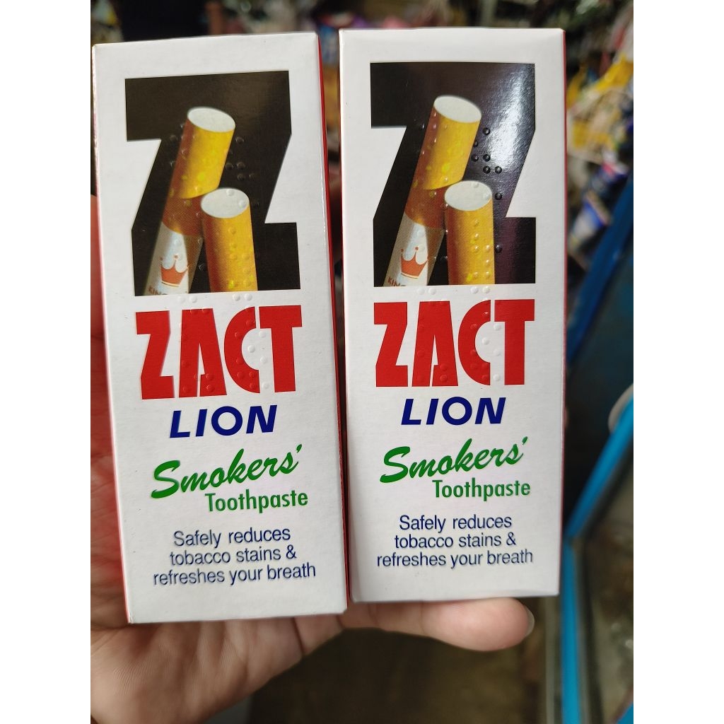 ยาสีฟัน Zact 90 กรัม ขจัดคราบและกลิ่นปาก ฟันขาวสะอาดสดใส