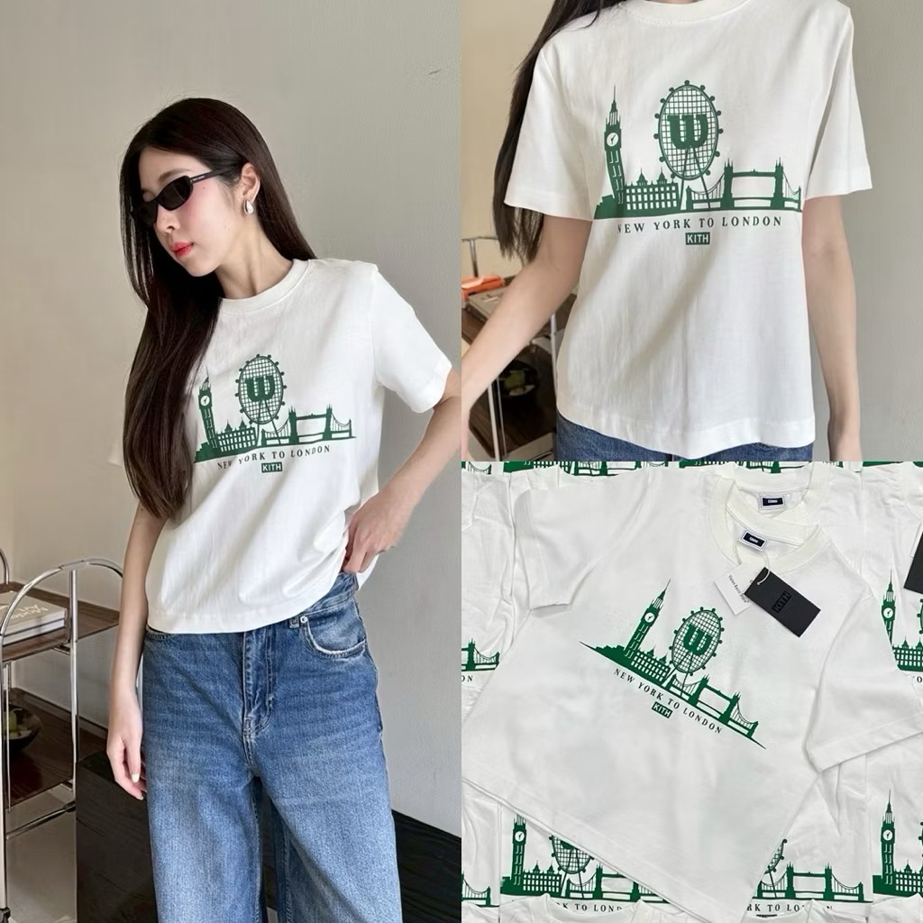 kith Wilson T-shirt •  เสื้อยืดแขนสั้น รุ่นนี้น่ารักมาก ผ้ายืดหยุ่นตามตัว ทรงสวย รุ่นนี้แมทช์กับอะไร
