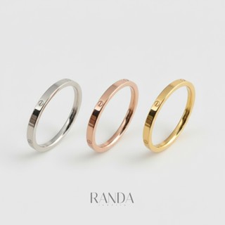 Randa แหวนLuna Dot ขนาด 1mm มีสามสี เงิน ทอง พิ้งโกล งานสแตน…