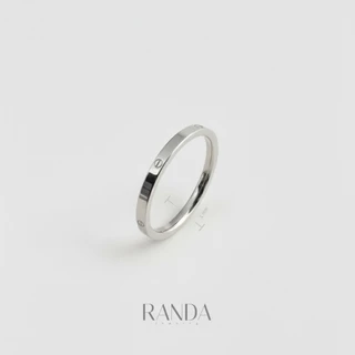 Randa แหวนLuna Dot ขนาด 1mm มีสามสี เงิน ทอง พิ้งโกล งานสแตนเลส ไม่บิด ไม่เบี้ยว แข็งแรง ทนทาน ไม่ลอก ของขวัญ