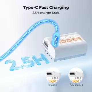 K&F DMW-BLK22 Charger LCD Screen and 2 Pack Battery