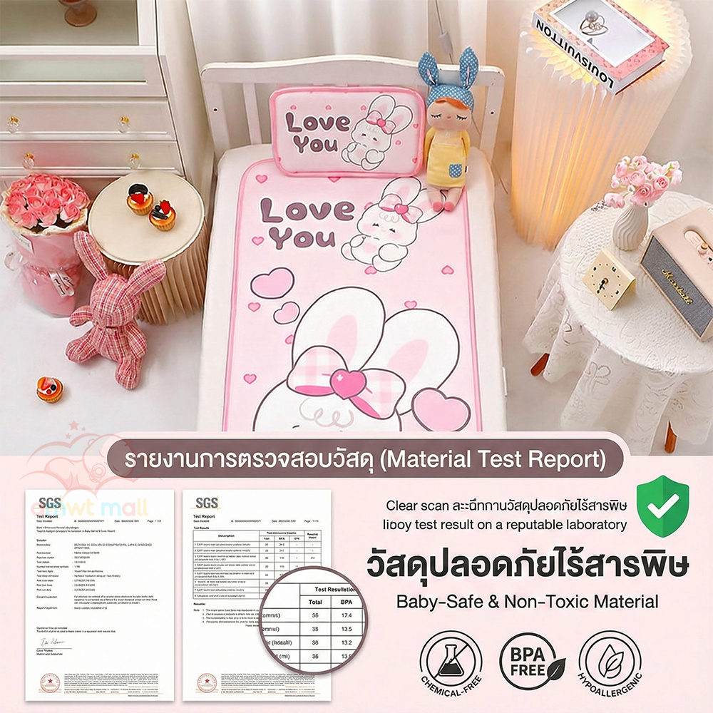 AMWT⚡️เบาะรองเปล  เด็ก ที่นอนเบาะรองเป สำหรับทารก ที่นอนเด็ก สามารถใช้เด็กแรกเกิดได้  ที่นอนผ้าเย็น รูปที่ 2
