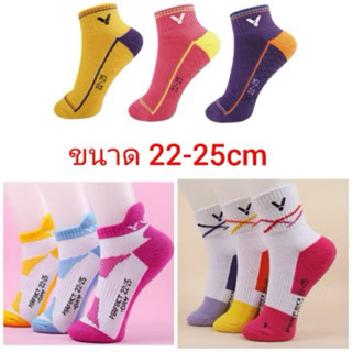 ถุงเท้ากีฬา แบดมินตัน เทนนิส ยี่ห้อ Victor ขนาด 22-25cm