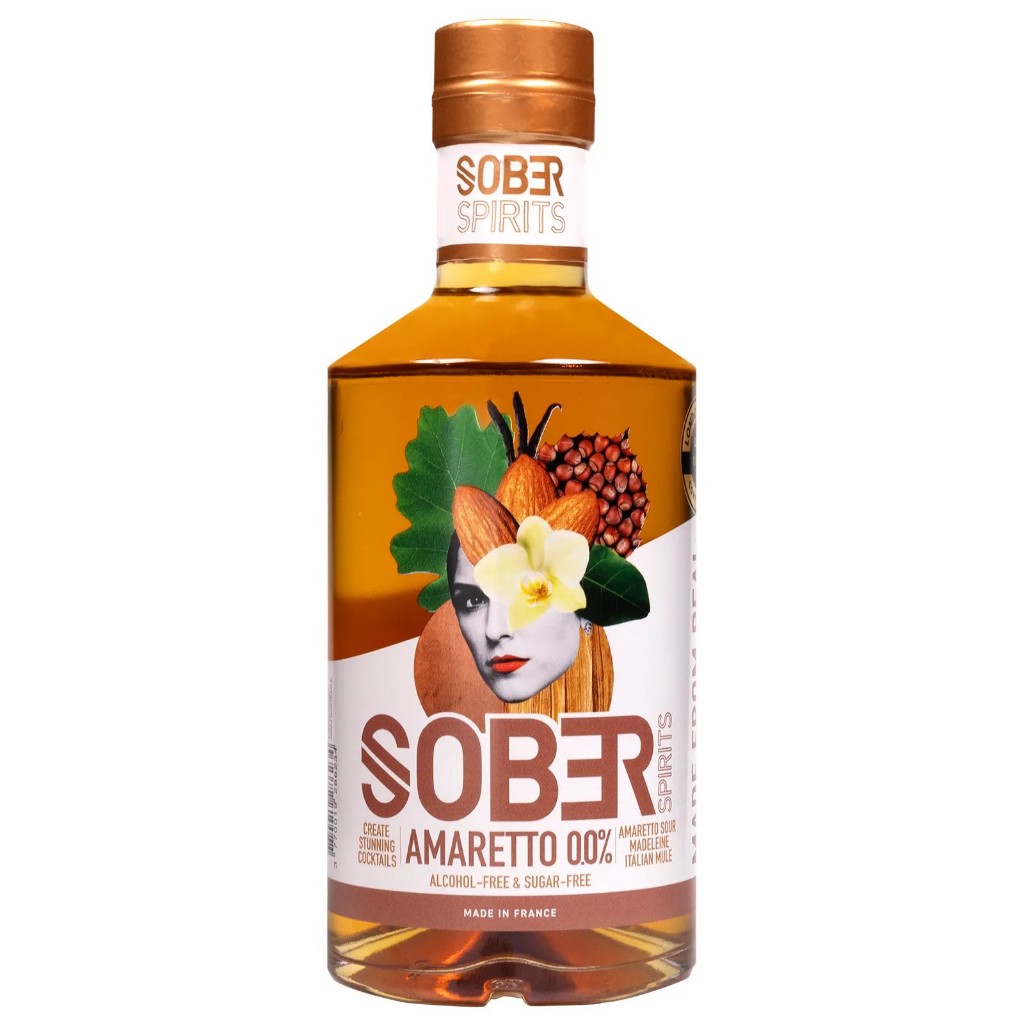 Sober Spirits Amaretto Non-Alcoholic Beverage 500 ml. 1 bottle เครื่องดื่มไม่มีแอลกอฮอล์ 500 มล. 1 ข