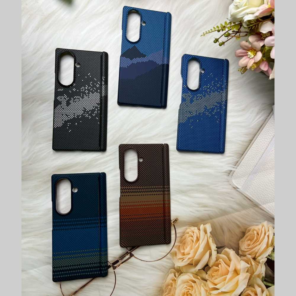 เคส ลายเคฟล่า ชาร์จแม่เหล็ก Case Kevlar Mag Galaxy Z Fold7 / Fold6 / Fold5  / Fold4 (พร้อมส่ง ในไทย)