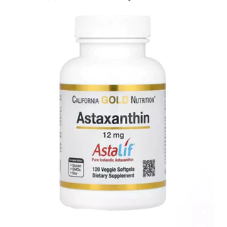 Astaxanthin, AstaLif Pure Icelandic, 12 mg, 30/120 Veggie Softgelsสาหร่ายแดง แอสต้าแซนธิน