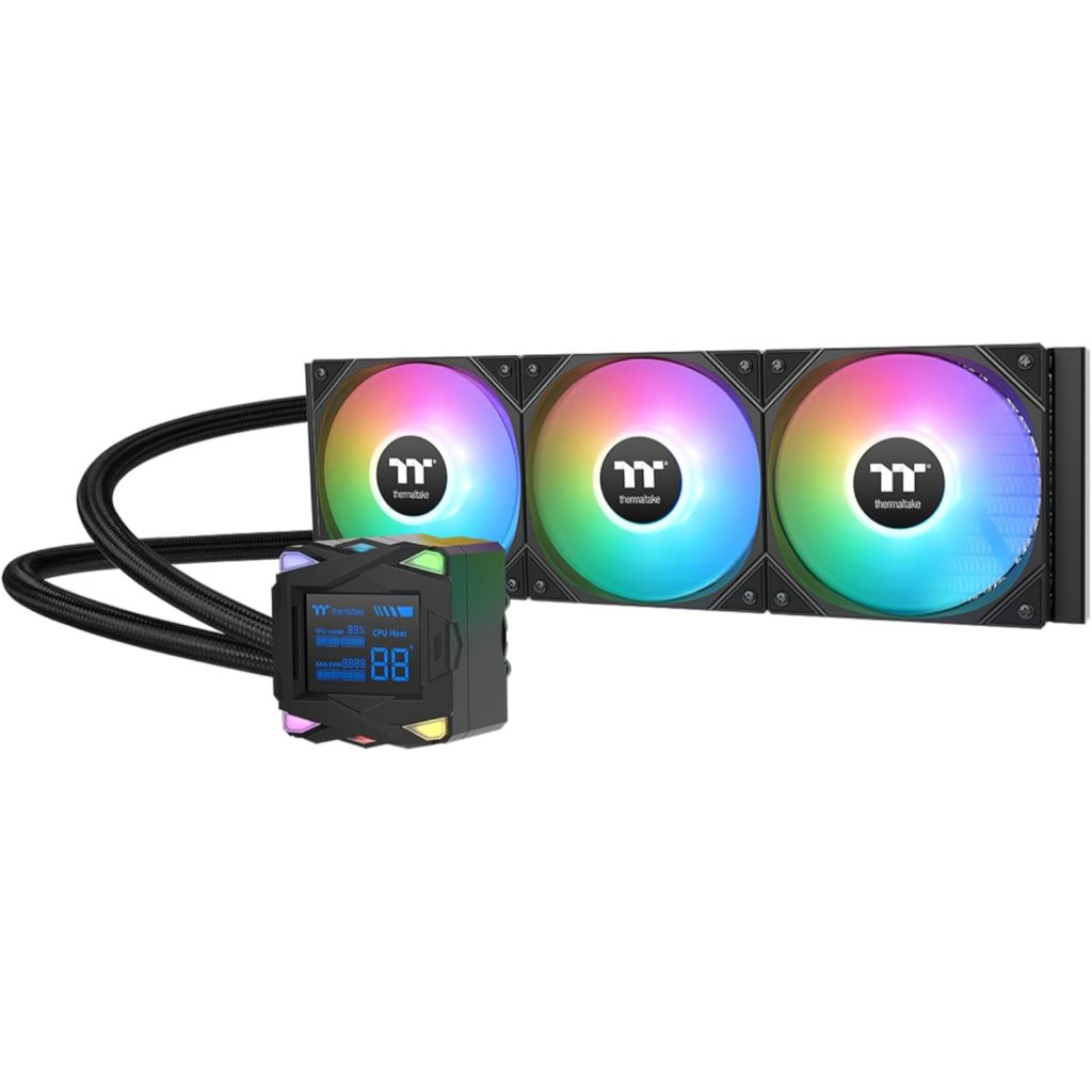 AIO Liquid Cooler Thermaltake LA360-S ARGB 2.4" LCD Display AIO Liquid CPU Cooler, CL-W462-PL12SW-A