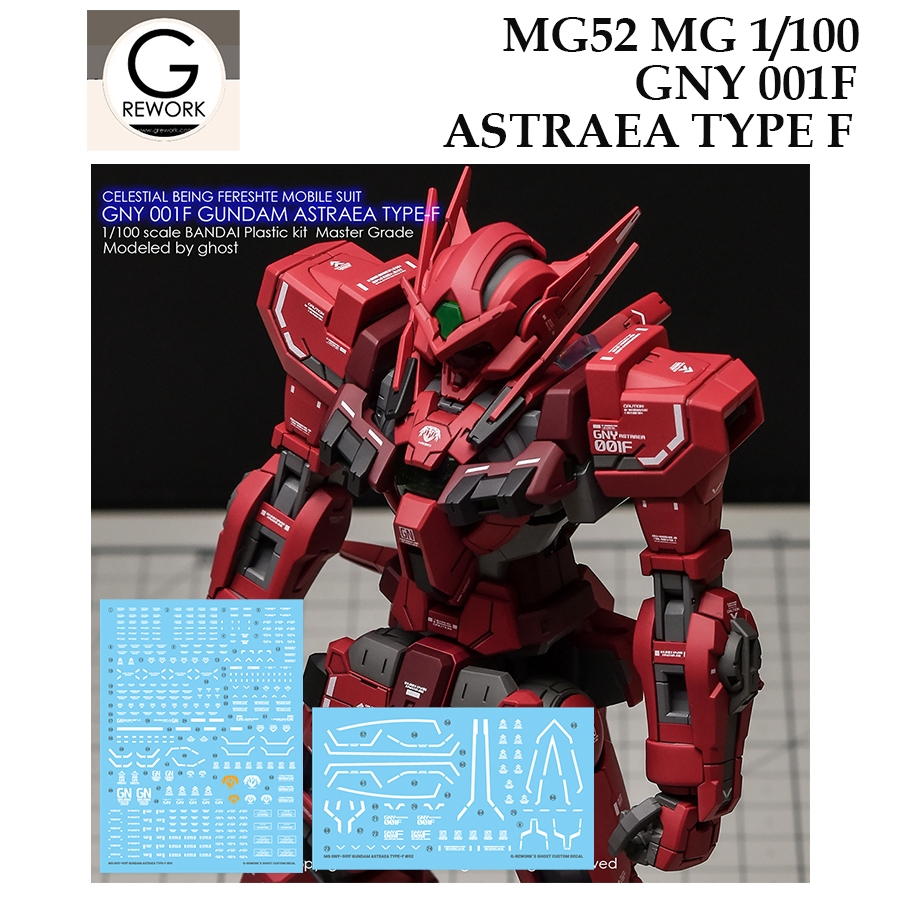 ดีคอลน้ำ [G-Rework] MG 52 GNY-001F ASTRAEA TYPE F GUNDAM WATER SLIDE DECAL MG 1/100 MG52