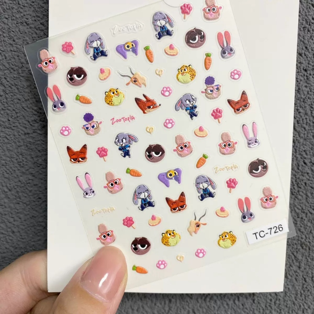 No. สติ๊กเกอร์ตกแต่งเล็บ ลายสวยๆน่ารัก