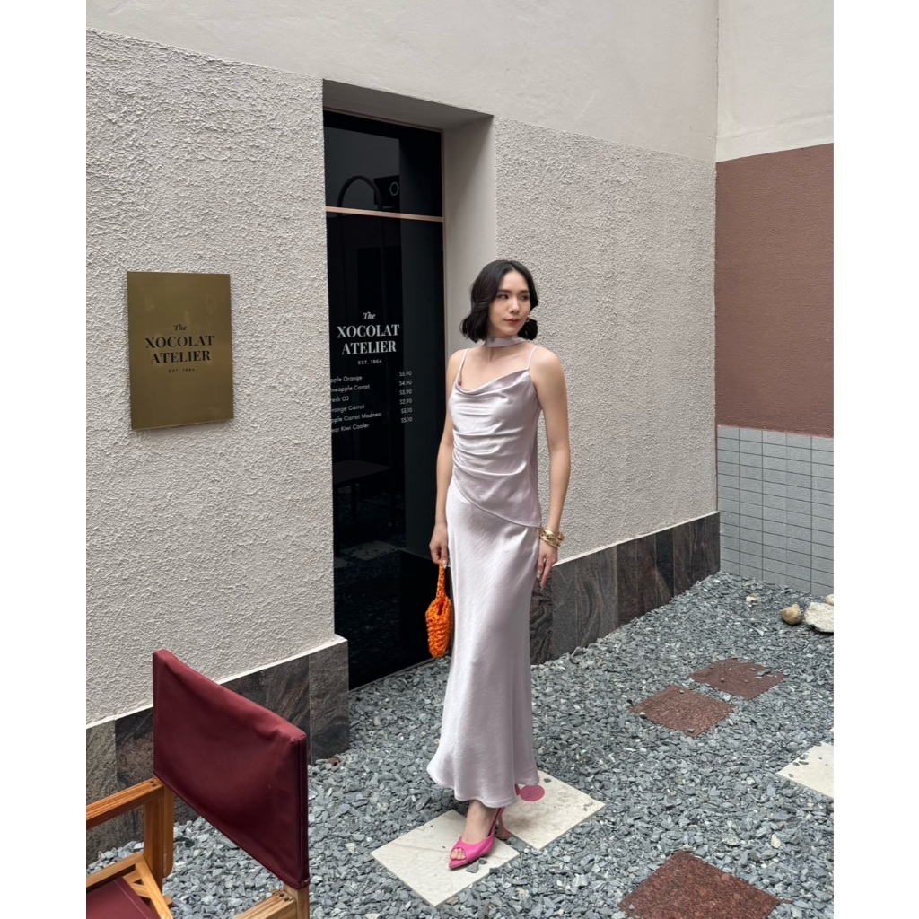 colourblockmatter - Avery satin dress เดรสซาตินคอถ่วง เดรสไปงาน เดรสออกงาน รูปที่ 5