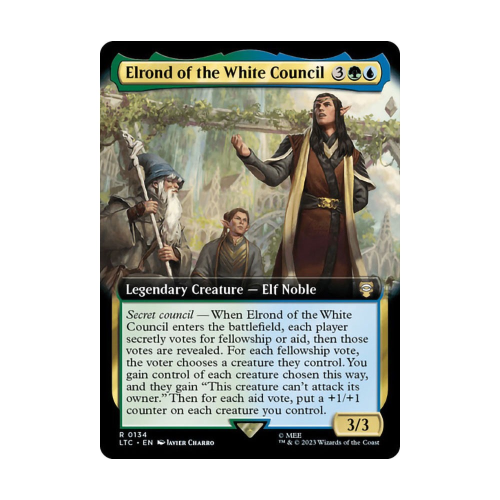 [MTG] Elrond of the White Council (#134) (Extended Art) [LTC] [MULTI] [R] - Magic the Gathering SING