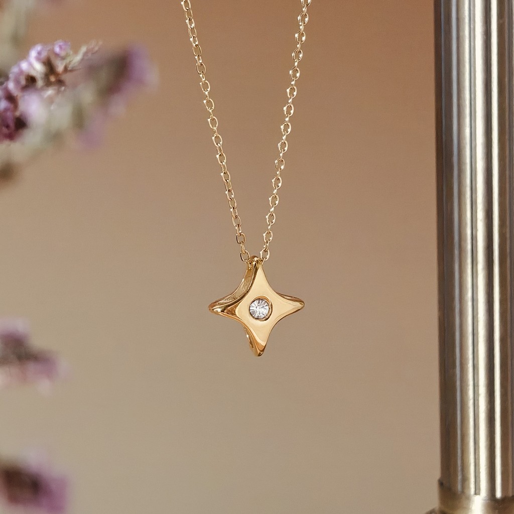Vachana - Chucky North Star CZ Pendant Necklace