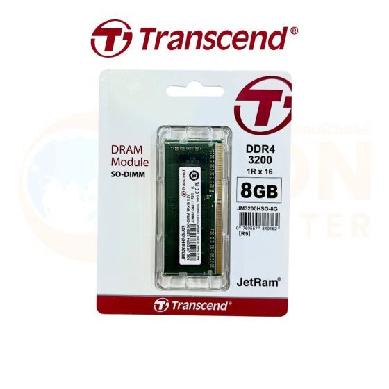 RAM NOTEBOOK  TRANSCEND CL22 8GB DDR4 3200MHZ SO-DIMM (JM3200HSG-8G)