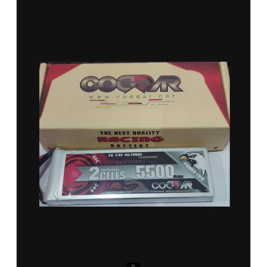 CODDAR BATTERY 2s 7.4v 5500mAh 80c