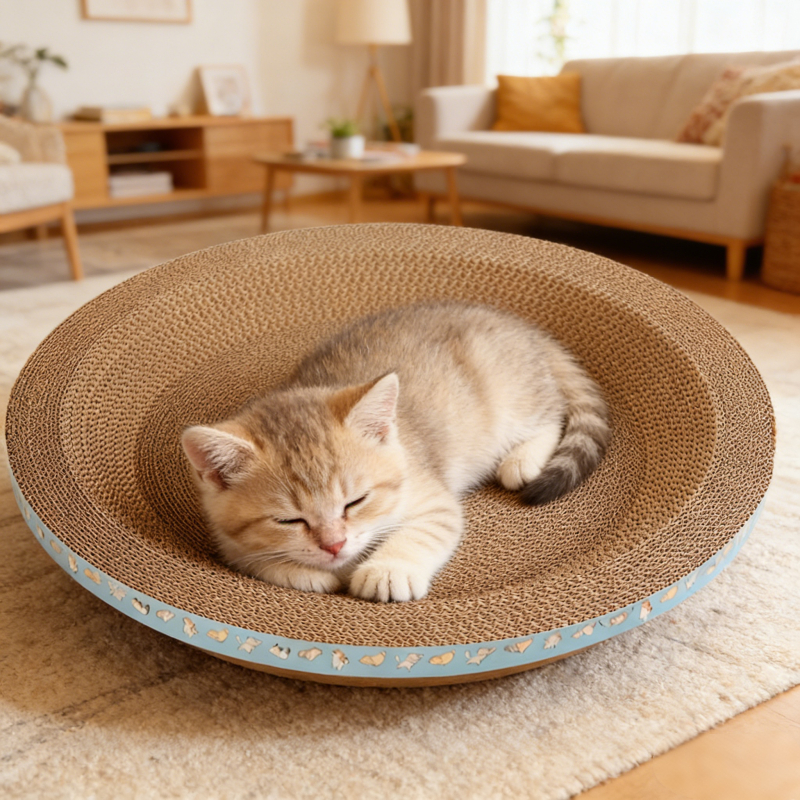 กระดานขูดเล็บแมว กระดานขูดเล็บแมวกระดาษลูกฟูก เบาะนอนแมว ลับเล็บ นอน เล่นสนุก กระดานขูดเล็บแมวอเนกประสงค์ ซื้อ 1 แถม 1 - รูปที่ 3