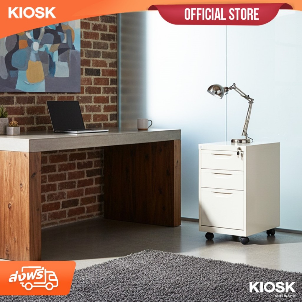 [จัดส่งพร้อมติดตั้งฟรี] ตู้VIO 3 ลิ้นชัก มีล้อเลื่อน