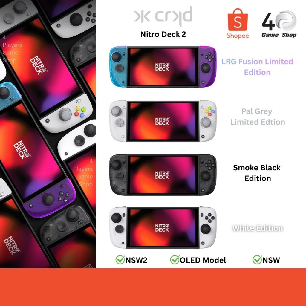Nitro Deck 2 by CRKD for Nintendo Switch (Nitro Deck 2)(NSW2)(NSW)(Oled Model)