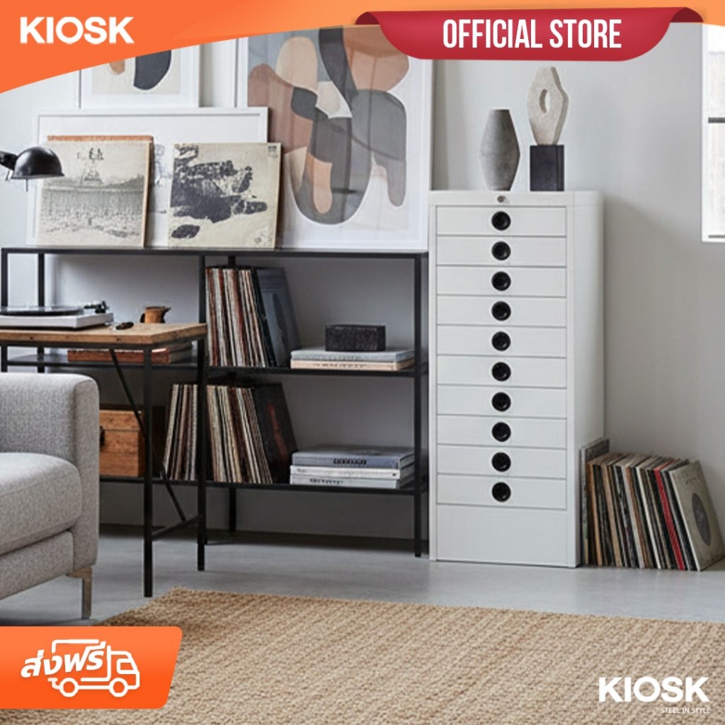 [จัดส่งพร้อมติดตั้งฟรี] KIOSK ตู้เหล็กเก็บเอกสาร VIO 10 ลิ้นชัก