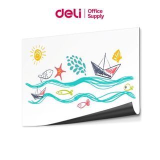 Deli กระดานวาดรูป กระดานฟิล์มPE ใช้จดบันทึก พกพาง่าย ใช้ในคร…