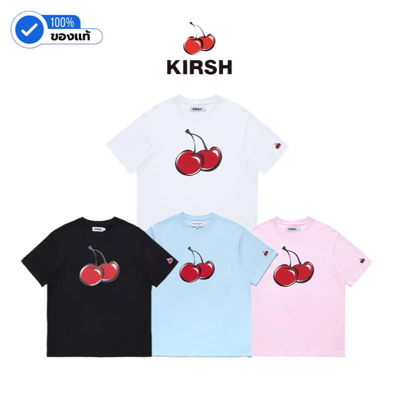 KIRSH เสื้อ BIG CHERRY SHORT SLEEVE T-SHIRTS ผู้หญิง เสื้อยืด สไตล์เกาหลี แฟชั่น สีดำ