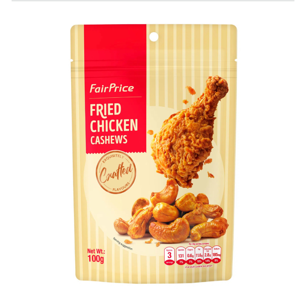 FairPrice KFC Fried Chciken Cashew Nut [100 g.] :: เม็ดมะม่วงหิมพานต์อบกรอบรสไก่ทอดเคเอฟซีจากประเทศสิงคโปร์