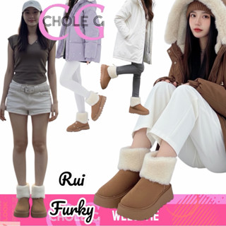 [ส่งด่วนถึงภายใน3ชม.ได้👍]Chole G:Rui Furky Boots รองเท้าบูทก…