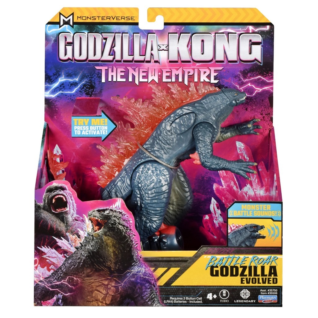 Playmates Godzilla x Kong: The New Empire ฟิกเกอร์ Battle Roar Godzilla Evolved