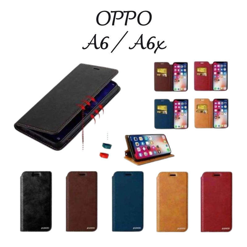 เคส โทรศัพท์ ฝาพับ สำหรับรุ่น OPPO A6 / A6x พร้อมส่ง ในไทย