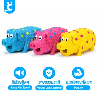 [ส่งฟรี🇹🇭] CleverPet ของเล่นสุนัข บีบมีเสียง ยางธรรมชาติ ของเล่นหมา เหนียวและทน Latex Pig Dog Toy