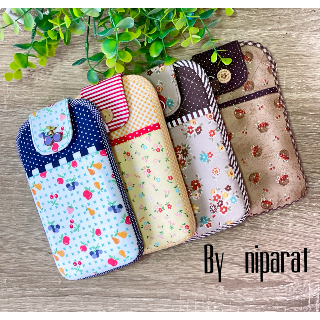 NEWลายใหม่ล่าสุดสีสดใสกระเป๋าใส่โทรศัพท์มือถือทรงฝาปิดช่องด้านหน้าใส่บัตรมี2ช่องขนาด11x18cmพร้อมสายคล้องมือ