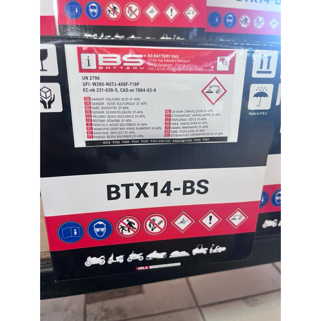 แบตเตอรี่ BTX14-BS สำหรับ BMW  TRIUMP