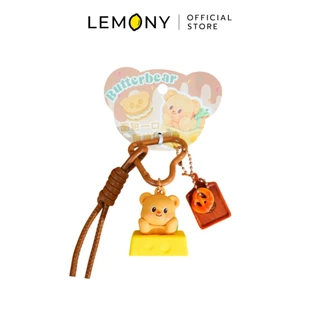 LEMONY พวงกุญแจหมีเนย ซีรีส์ Food Butter Bear Collection
