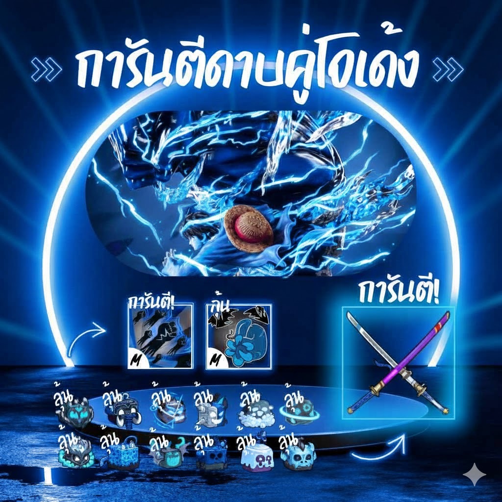 ไก่ตันดาบคู่  ( Roblox Blox Fruit ) ผลแดง และของตึงๆอีกเพียบ