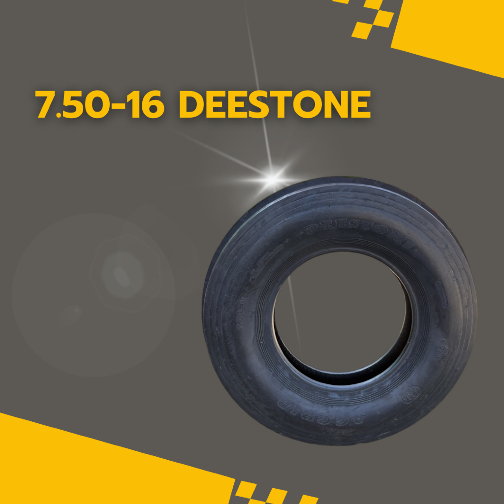 ยางหน้ารถไถ 750-16 3ร่อง DEESTONE