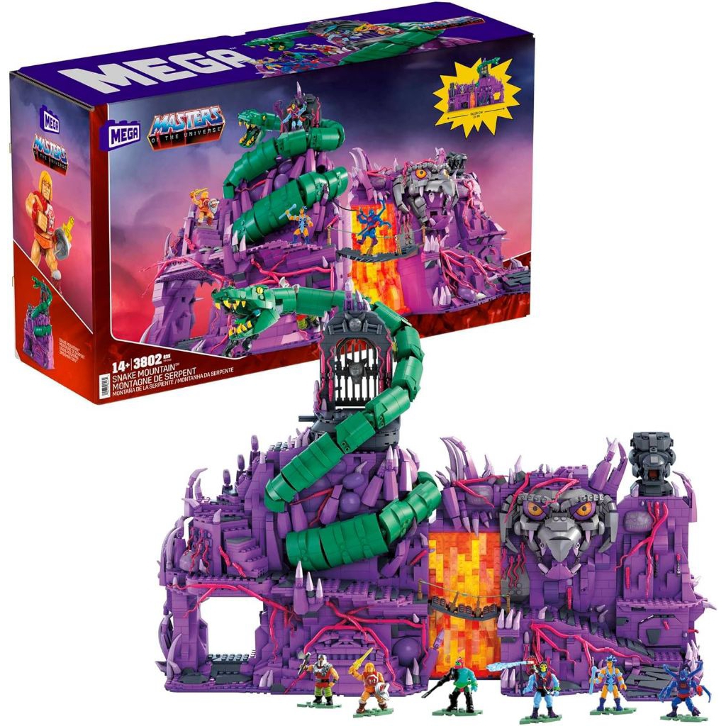 MEGA Construx Masters of The Universe Building Toys Set, Snake Mountain with 3802 Pieces