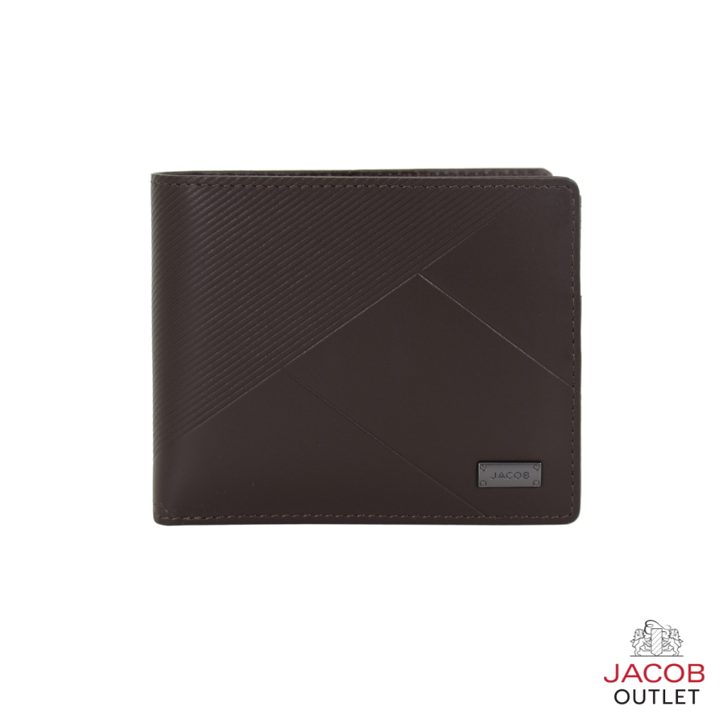 JACOB กระเป๋าสตางค์ชายหนังเรียบ พร้อมช่องเก็บเหรียญ รุ่น 22639