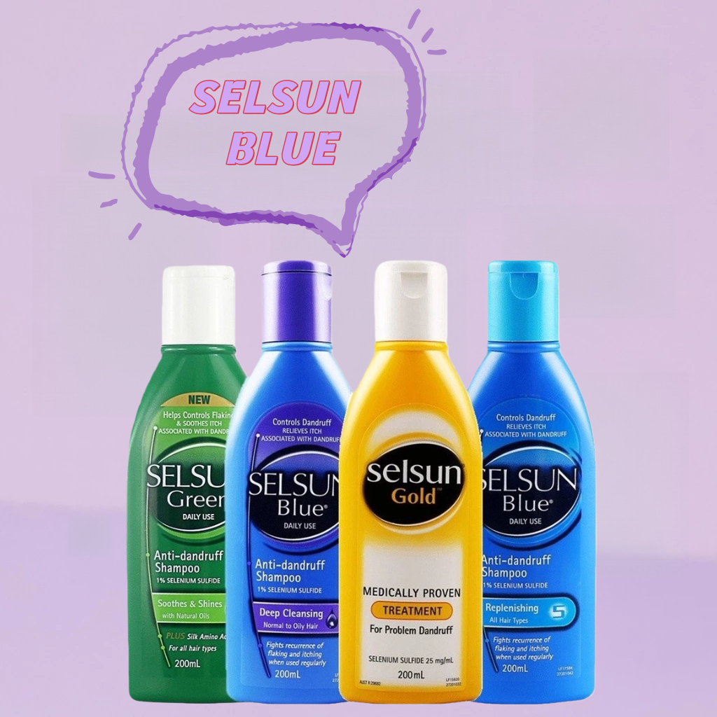 [นำเข้าจากออสเตรเลีย] SELSUN BLUE (ทำความสะอาดอย่างล้ำลึกเติมเต็ม) SELSUN GOLD แชมพูป้องกันรังแค200M