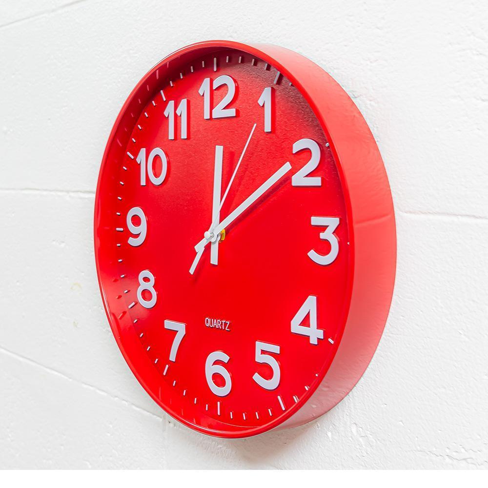 พร้อมส่ง นาฬิกาแขวนผนัง (12 นิ้ว) ตัวเลขนูน 3 มิติ นาฬิกาแขวนเก๋ๆ นาฬิกาติดผนัง ทรงกลม เข็มเดินเงียบ - รูปที่ 3