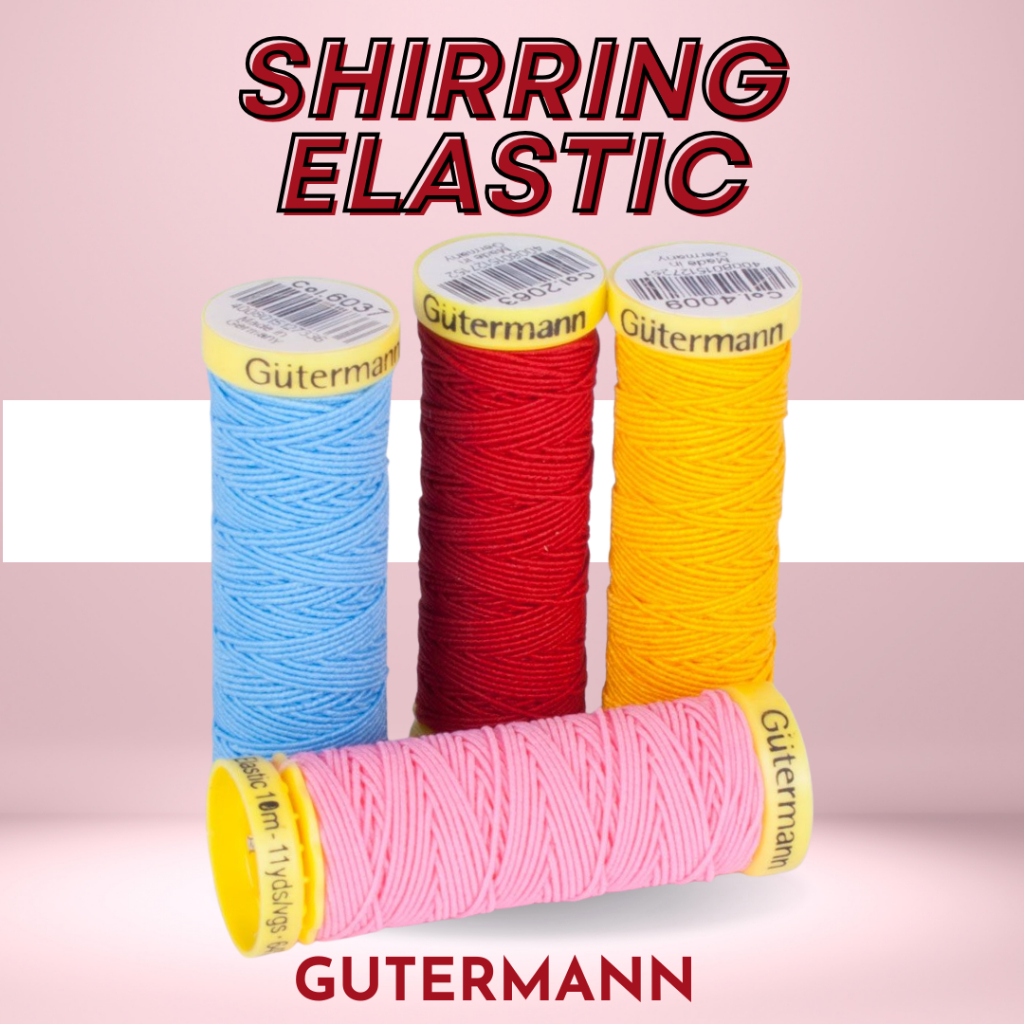 Gutermann Shirring Elastic – ด้ายยางยืดสำหรับงาน Shirring & Smocking (0.5mm / 10m) 744557