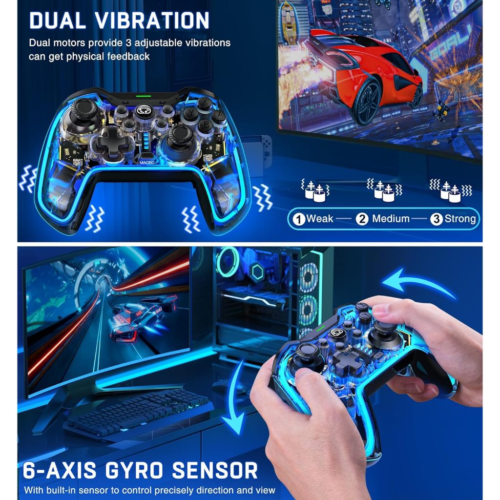 จอยเกมส์ PC Wireless Gaming Controller จอย จอยเกมส์มือถือ บลูทูธไร้สาย For PC/IOS/Android - รูปที่ 3