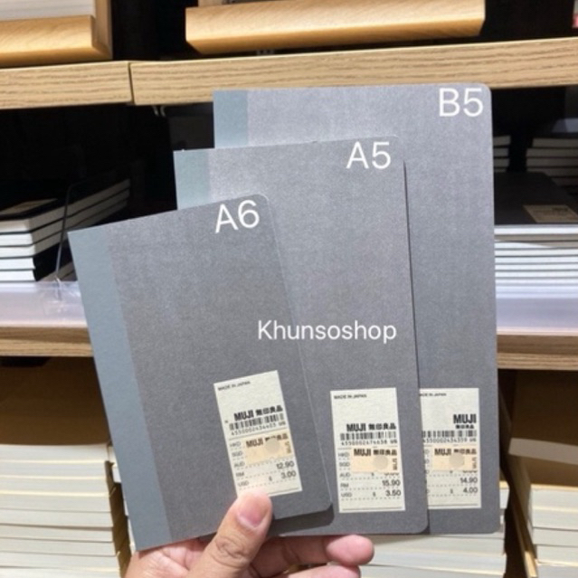 [MUJI] สมุดโน๊ต กระดาษถนอมสายตา (เส้นกริต) – SLIM NOTEBOOK GRID